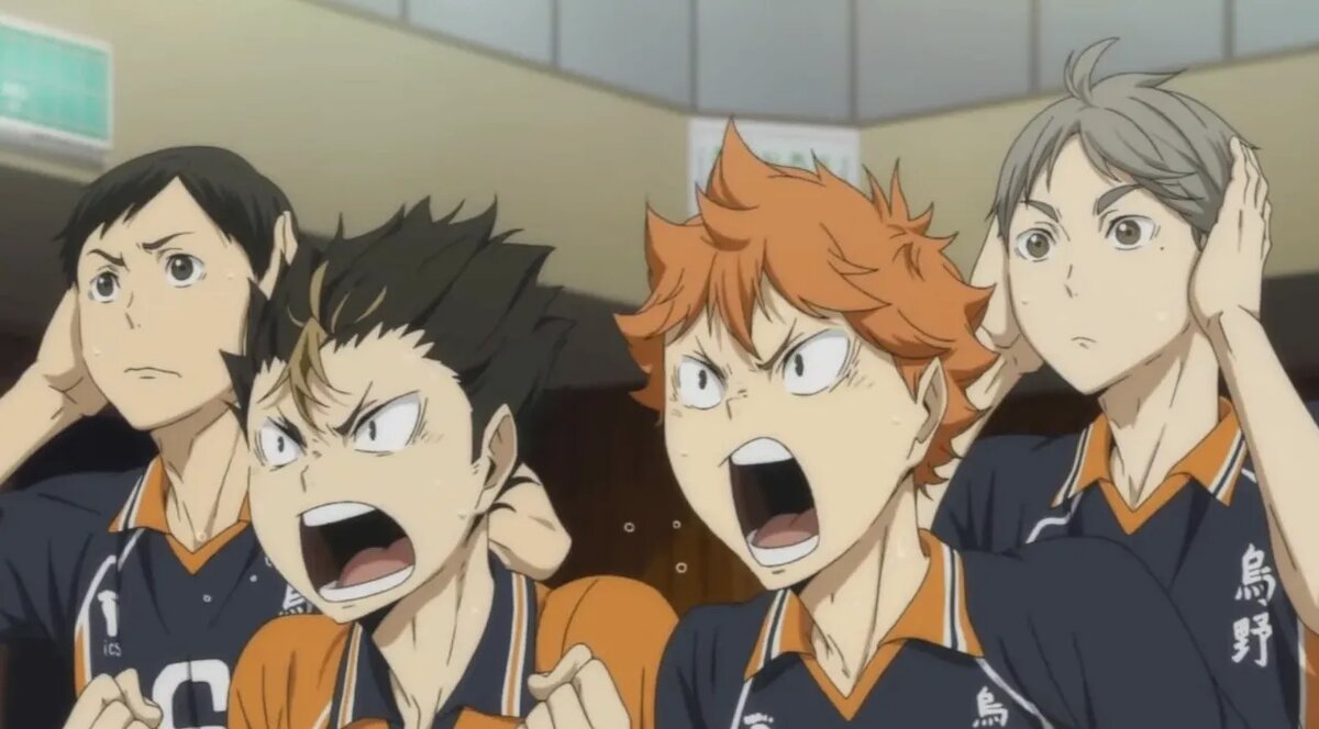 Кадр из аниме «Волейбол!!»   📷