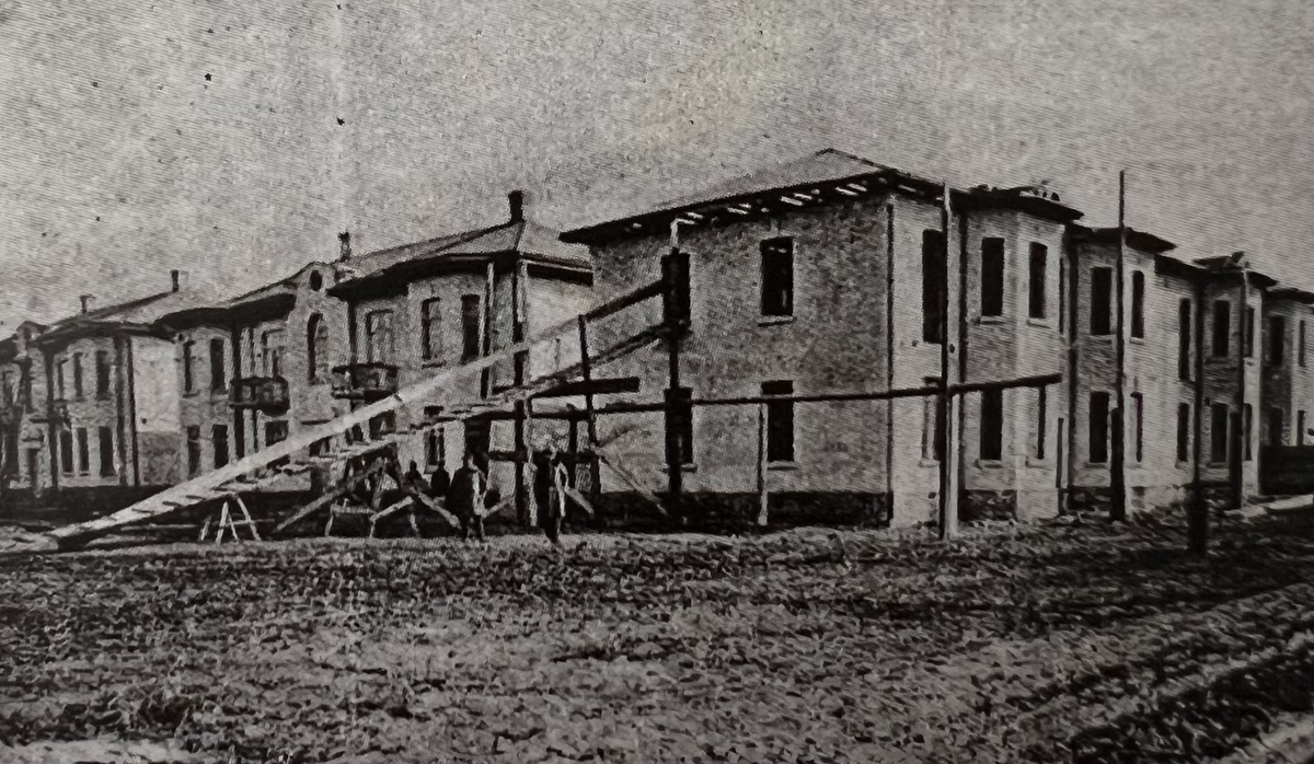 Строительство квартала трамвайщиков. 1925 г.