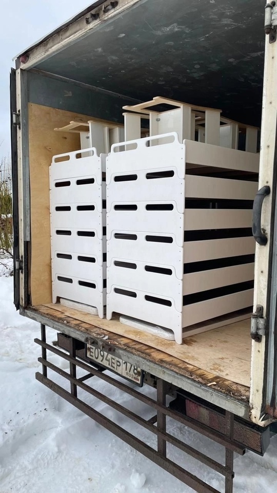 Кровати для детского сада. Штабелируемая детская кроватка "Малыш"