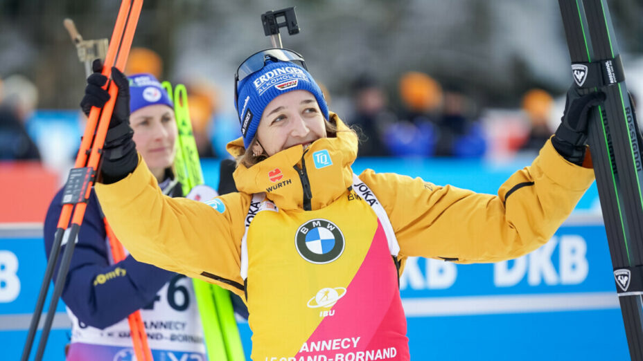    Франциска Пройс выиграла гонку преследования в на чемпионате мира-2025. Фото: Getty Images Sport