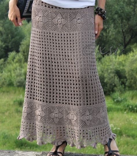 Юбки, связанные крючком: стильный элемент гардероба, схемы.