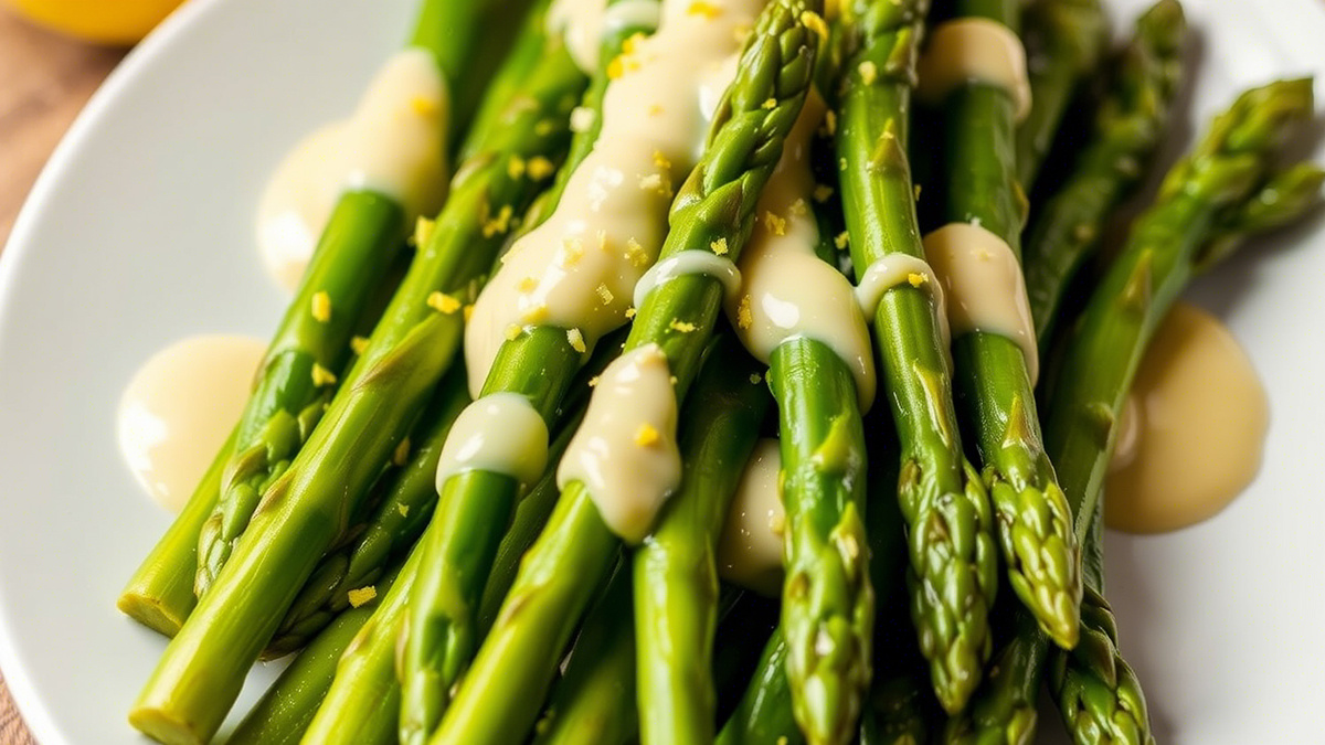 Спаржа с голландским соусом
