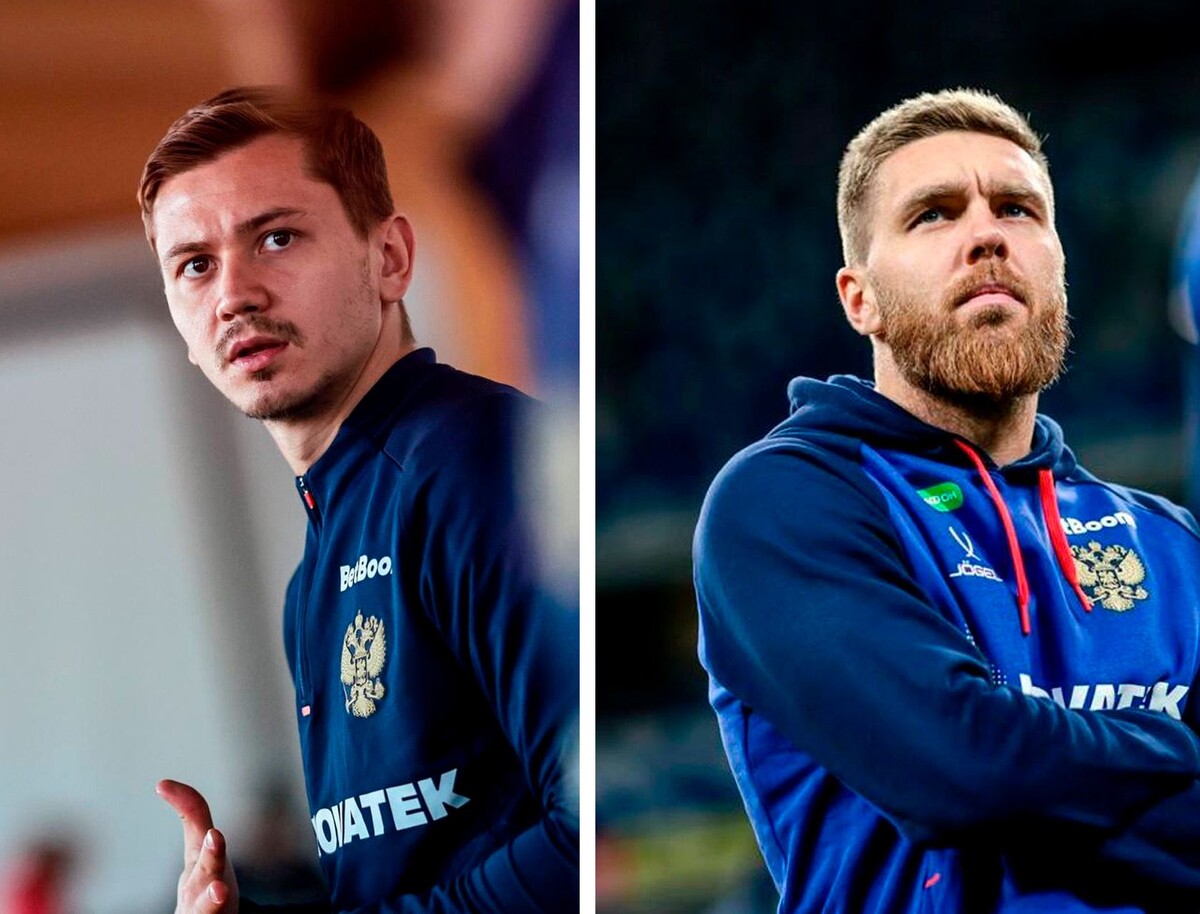    Иван Обляков и Иван Сергеев / Источник: © Telegram/Сборная России по футболу