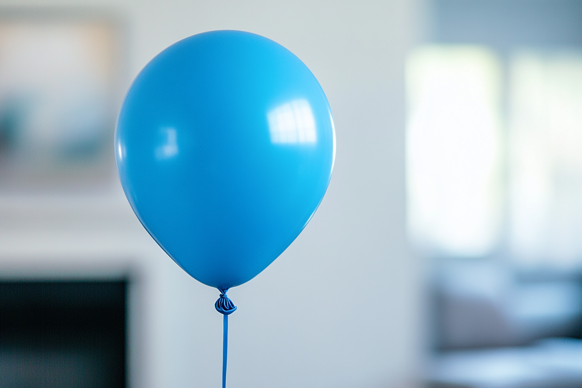 Полотно натяжного потолка плохо пропускает воздух и буквально надувается как этот шарик