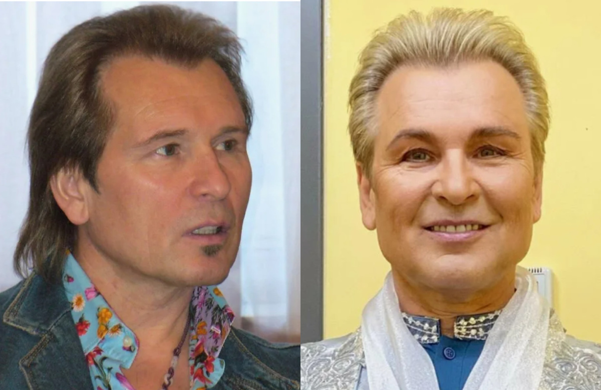 на фото Александр Малинин раньше и сейчас 