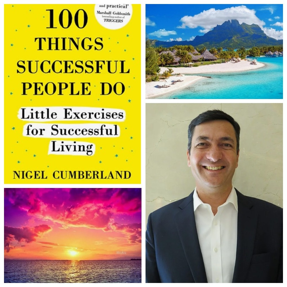 Найджел Камберленд и его книга "100 вещей, которые делают успешные люди". Коллаж.