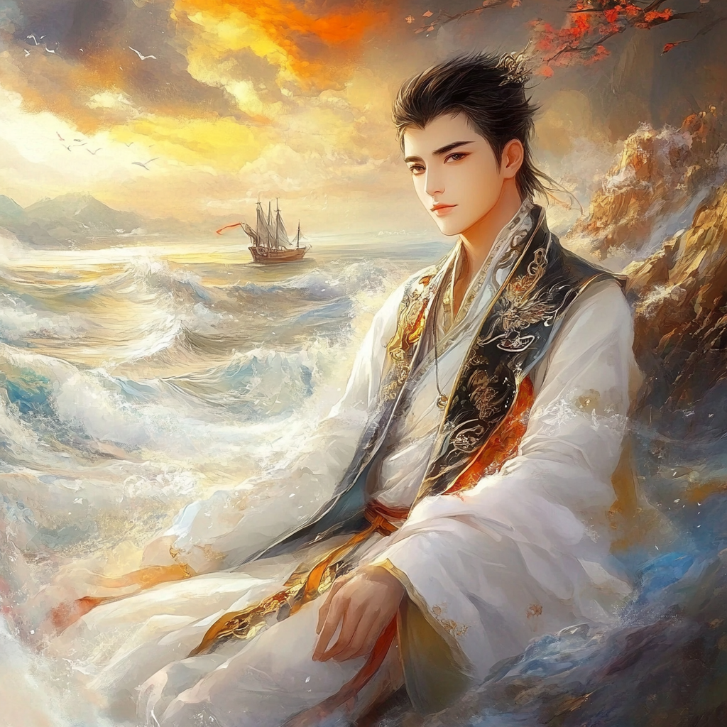 Туй Тинь — жених из Восточного моря, талантливый и могущественный. Он управлял ветром и дождём, был повелителем морских просторов