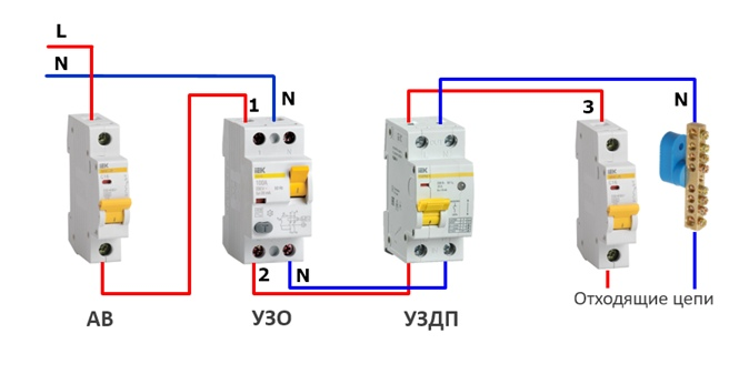 Схема подключения УЗДП