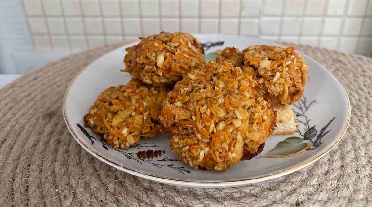 Морковно-яблочное печенье (без сахара)