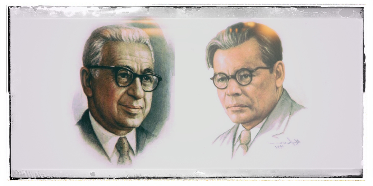 Блантер (слева), Исаковский (справа) - авторы песня "Катюша"