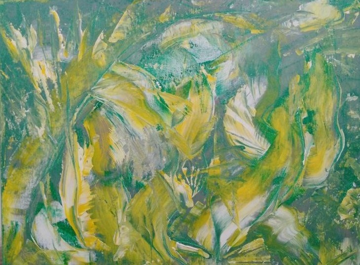 "Сад ангельских крыльев" Акрил, холст на подрамнике 40*50. Автор Жанна Юрченко