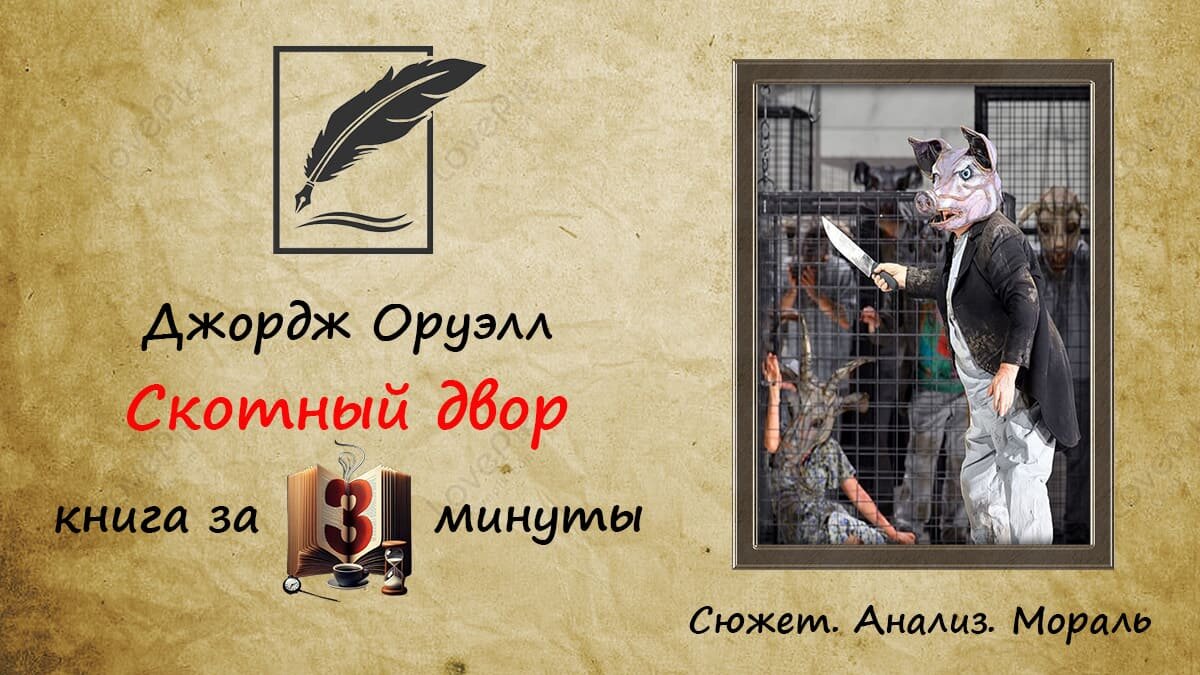 Джордж Оруэлл «Скотный двор» краткое содержание за 3 минуты — бунт животных