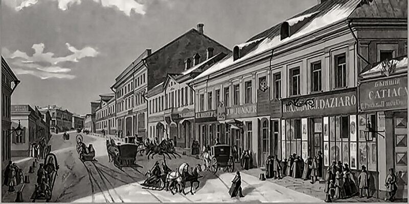 Кузнецкий Мост на гравюре 1834 года