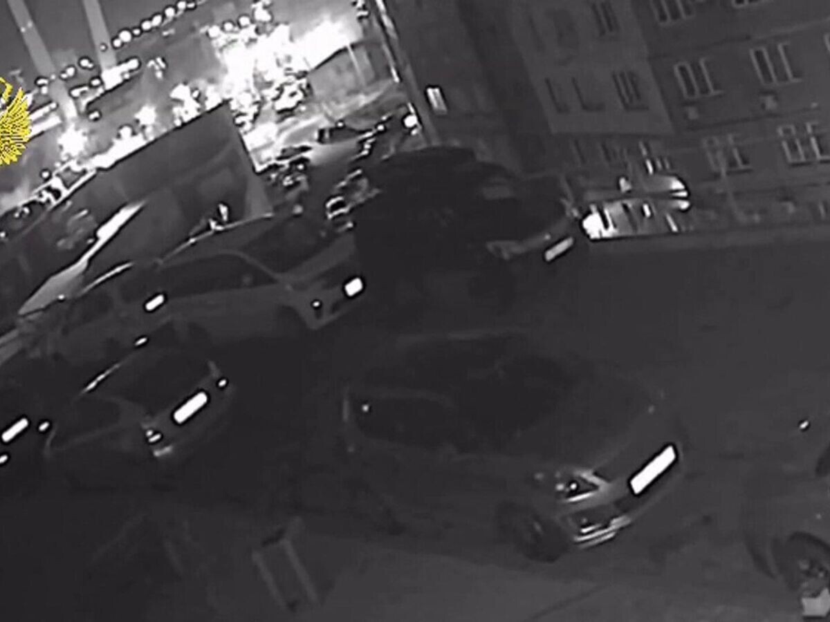    Кадры начала пожара на стоянке во Владивостоке, где сгорели более 20 машин© t.me/prosecutor_pk