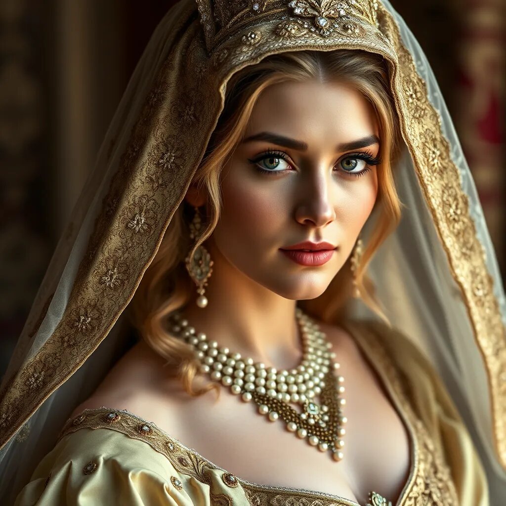 Хюррем Султан. Сгенерировано ИИ Акула нейронных сетей 