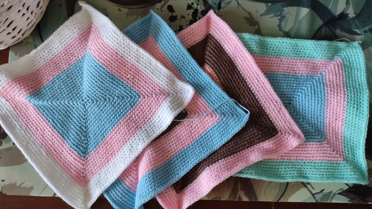 квадратики для пледа