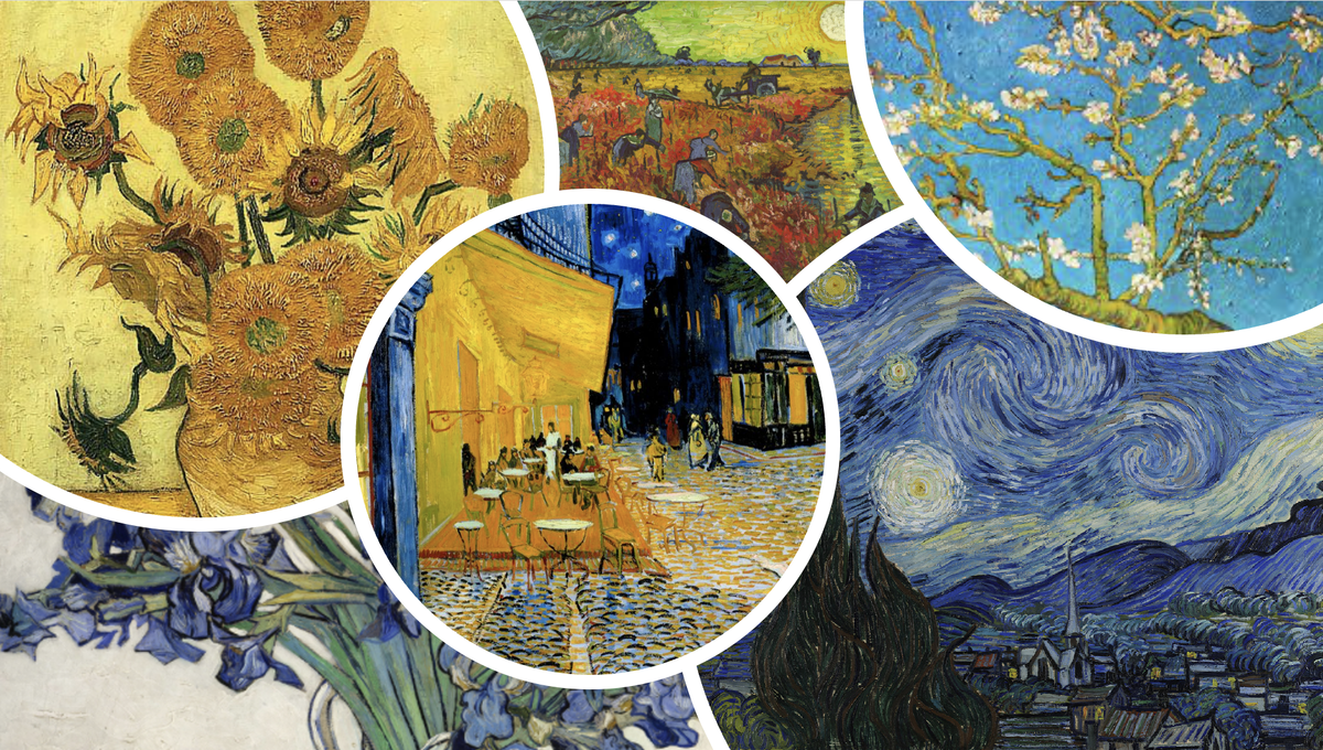 Коллаж из картин Винсента Ван Гога