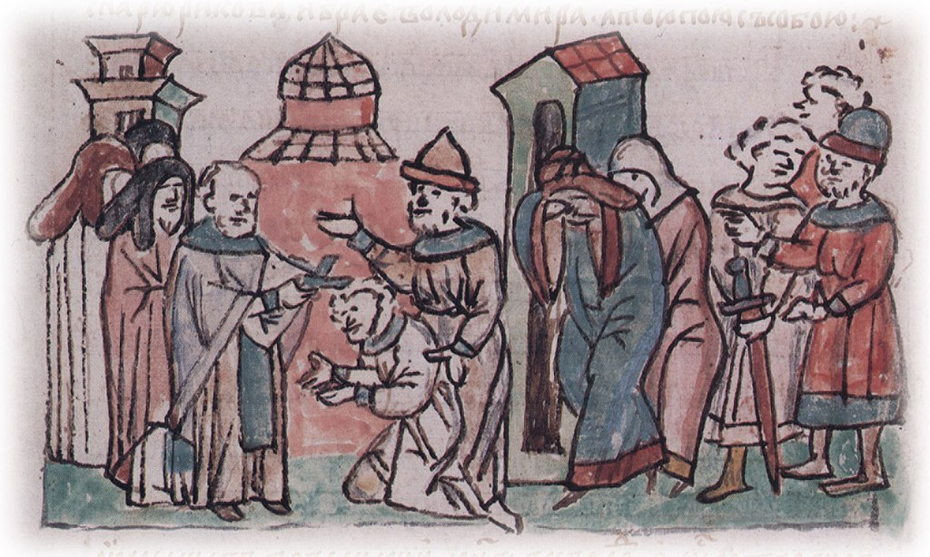 Захват и пострижение в монахи Рюрика его зятем Романом Мстиславичем Галицко-Волынским.Из свободных источников интернета