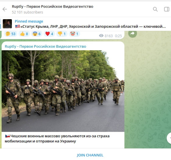    Фото: Скриншот с t.me/ruptlyalert