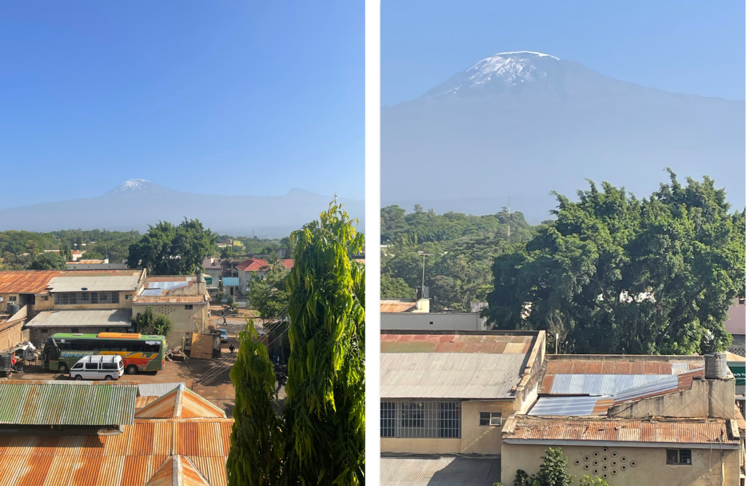 Вид из отеля на Килиманджаро