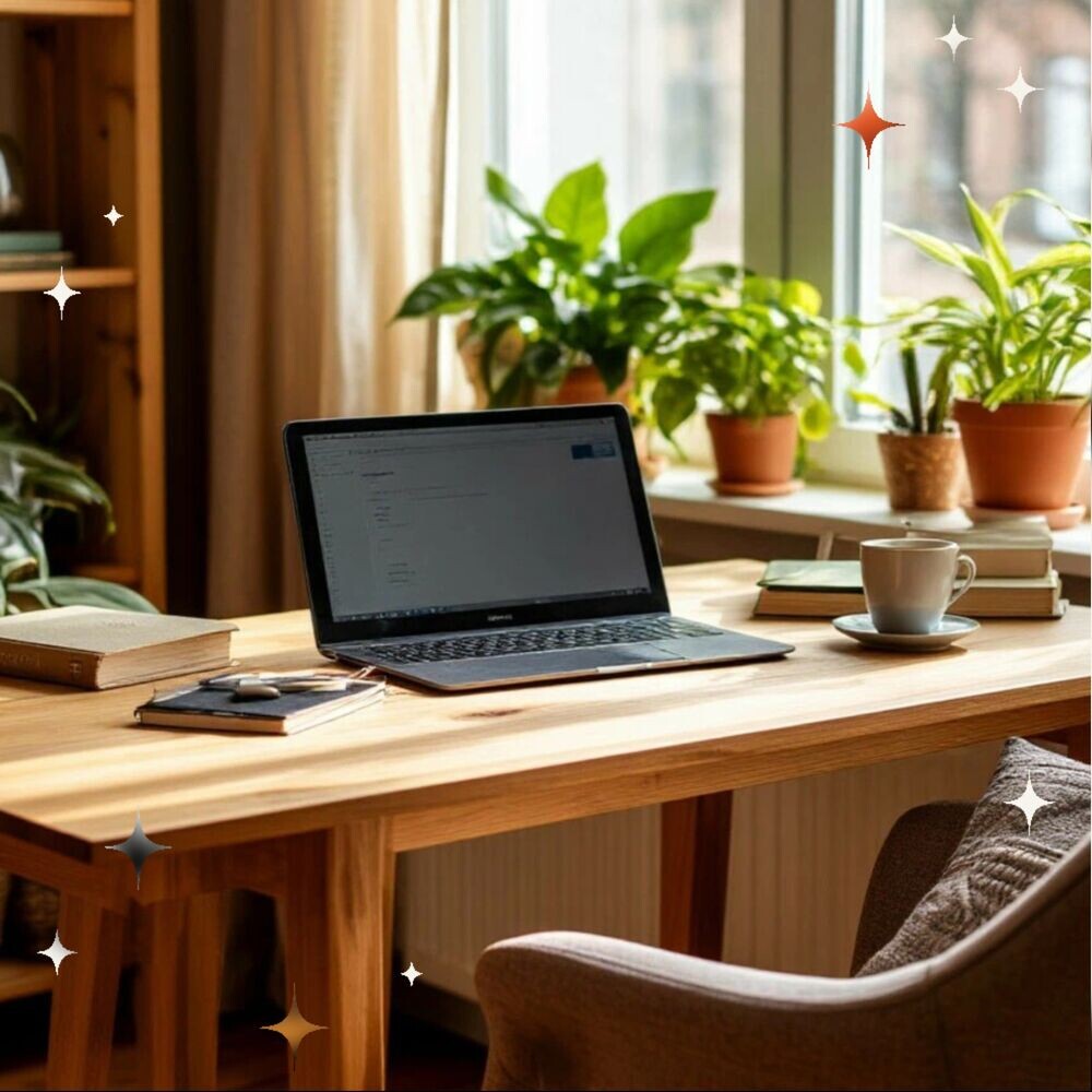    Уютное рабочее место дома