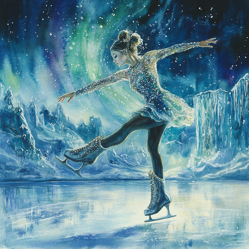 Моя фантазия на тему фигурного катания, выполнено с помощью нейросетей