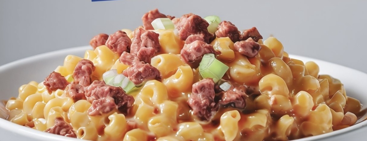 Макароны с тушёнкой