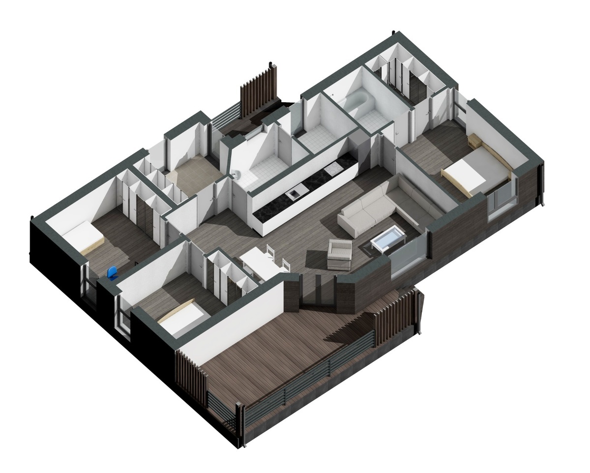 Ваш личный архитектурный шедевр - компактная и удобная планировка 100 метрового дома