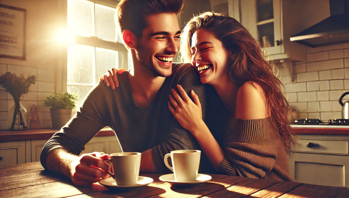 Влюбленная молодая пара