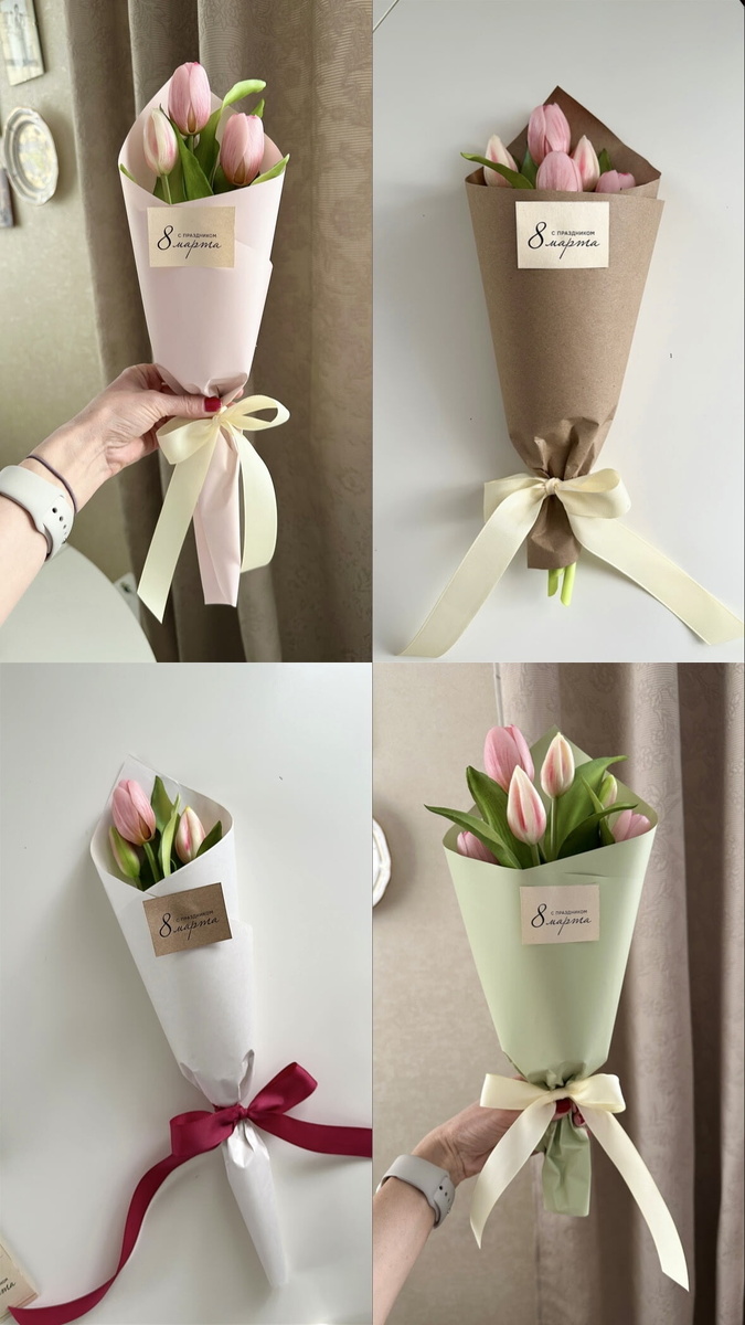 В Телеграм опубликовала ролик, как оформить такие букеты