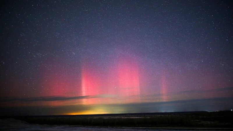     Северное сияние вызвала магнитная буря над Алтайским краем. Константин Гончаров