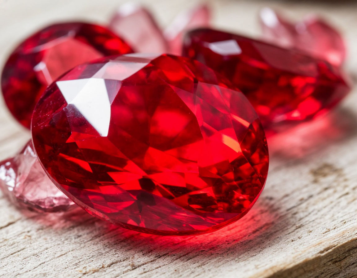 Рубин — это драгоценный камень, разновидность минерала корунда (оксид алюминия, Al₂O₃), окрашенный в красный цвет благодаря примесям хрома.
Основные характеристики: Цвет от розового до насыщенно-красного, иногда с фиолетовым оттенком.
Твёрдость: 9 по шкале Мооса (уступает только алмазу).
Блеск: Стеклянный.
Прозрачность: От прозрачного до непрозрачного.
Крупные месторождения находятся в: Мьянме (бывшая Бирма, знаменитые "бирманские рубины"), Таиланде, Шри-Ланке, Африке (Кения, Танзания), реже — в России (Урал, Кольский полуостров).
Применение: Ювелирные украшения (огранённые рубины высоко ценятся).
Лазерные технологии (синтетические рубины используются в лазерах).
Интересные факты: Самый дорогой рубин — "Sunrise Ruby" (25,59 карата), продан за $30 млн.
В древности считался камнем власти и страсти, символом Солнца.
