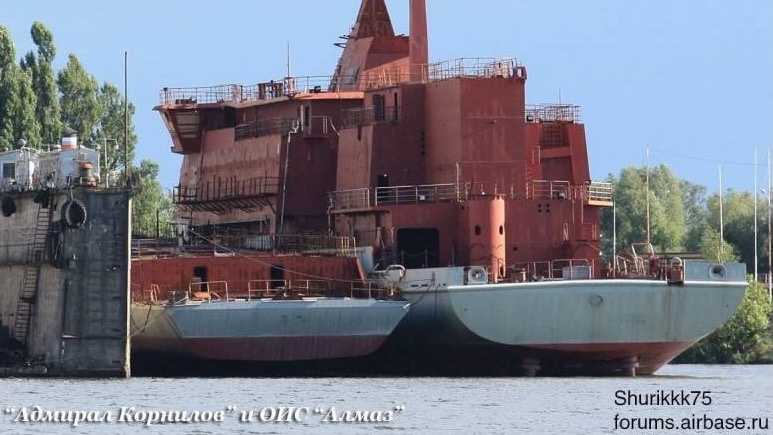 Корма "Адмирала Корнилова". Источник указан на изображении.