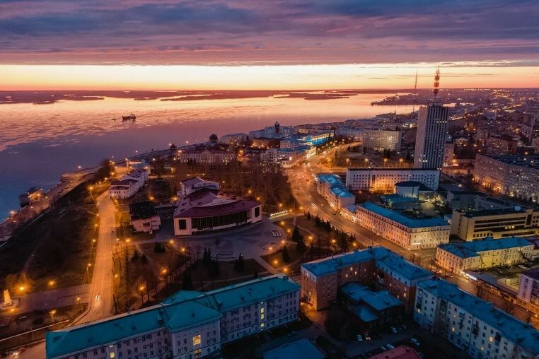 Белые ночи на Северной Двине. Архангельск.