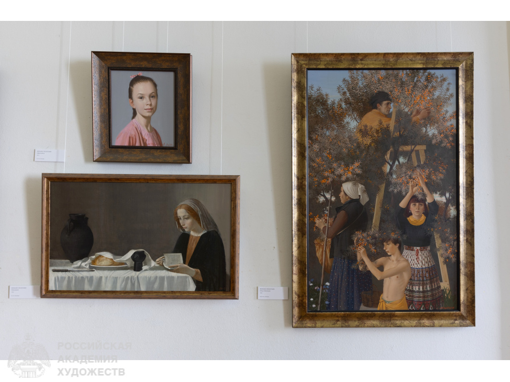 Выставка произведений Михаила Полетаева в Российской академии художеств (Моква, Пречистенка, 21). Фото: Виктор Берёзкин, пресс-служба РАХ. 2025.