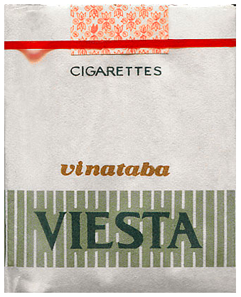 "Viesta". СССР, 1980-е годы. 20 штук в мягкой упаковке и в целлофане. Производитель: "Vinataba", Вьетнам. Владелец торговой марки: "Vinataba".