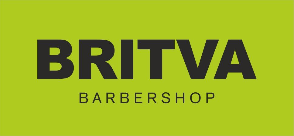 Современный логотип BRITVA BARBERSHOP