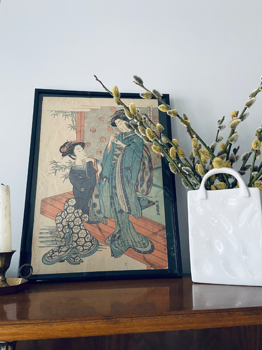 японская гравюра, которую я купила на Авито за 500 рублей