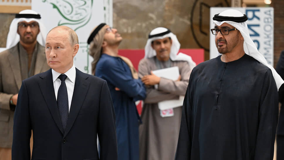Владимир Путин и Мухаммед бен Зайд Аль Нахайян в октябре 2024 года.📷Фото: Дмитрий Азаров / Коммерсантъ
