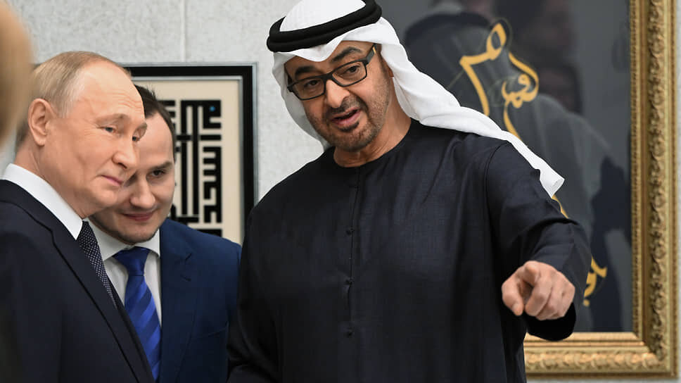 Владимир Путин и Мухаммед бен Зайд Аль Нахайян.📷Фото: Дмитрий Азаров / Коммерсантъ
