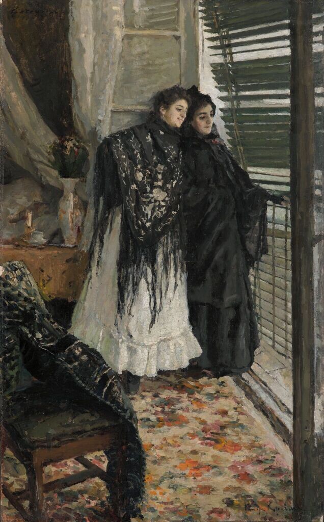 Константин Коровин. У балкона. Испанки Леонора и Ампара. 1888–1889. Холст, масло.