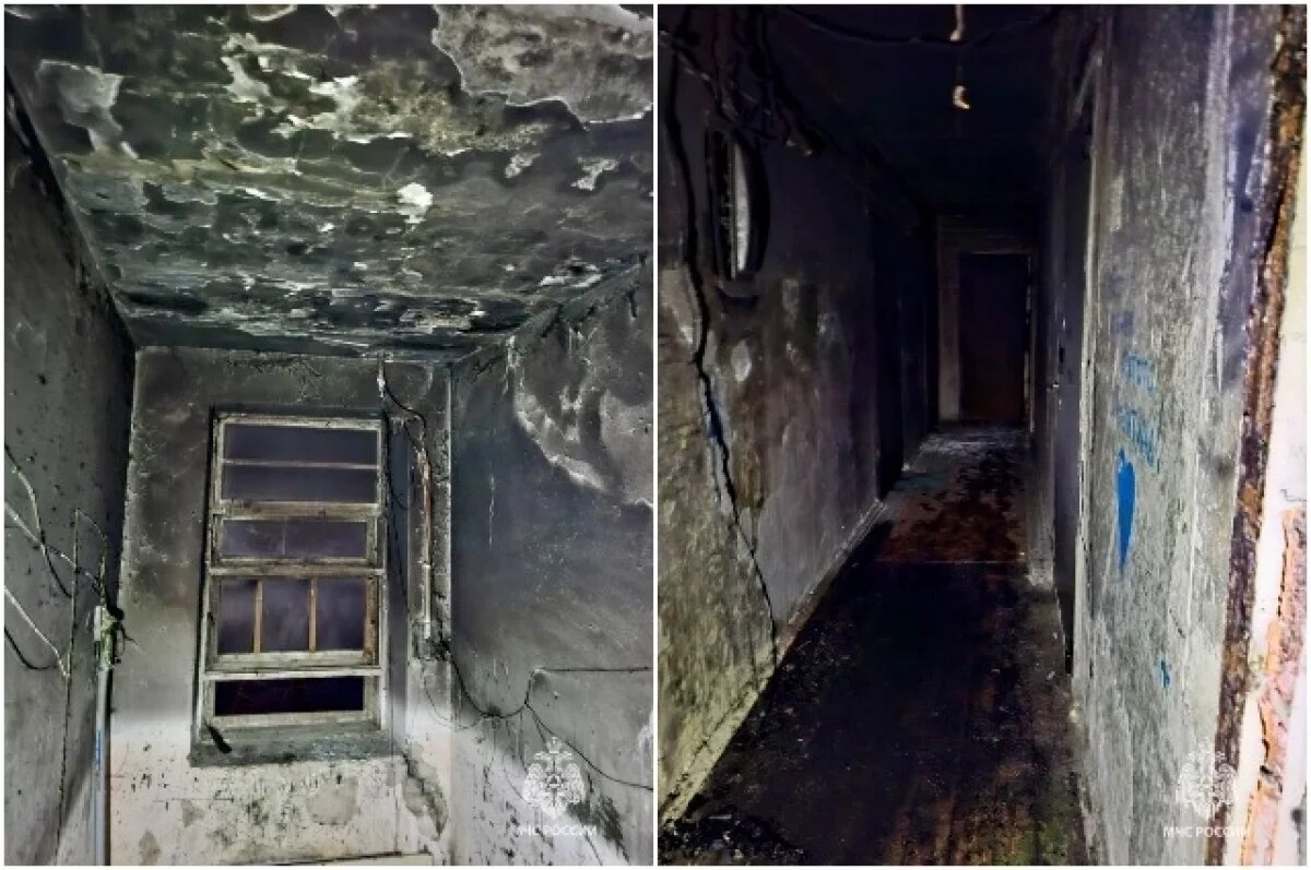    Жители дома в Пермском крае оказались заблокированы из-за пожара в подъезде