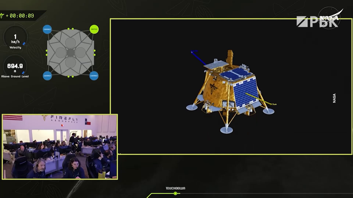 Исторический момент прилунения во время прямого эфира