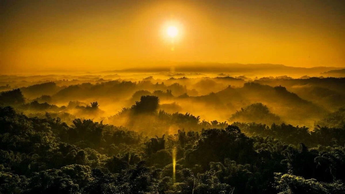 Величественный закат.