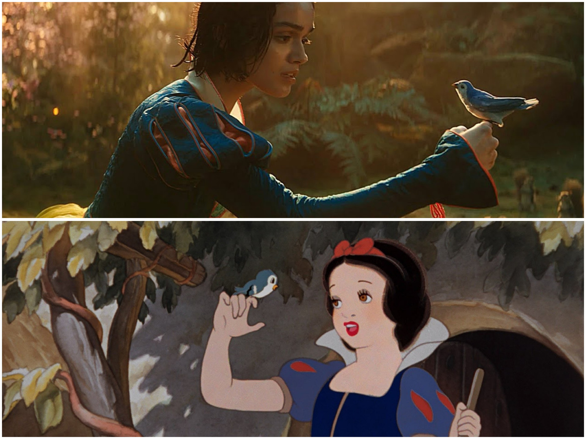 Белоснежка производства Дисней - 1937 и 2025. Коллаж автора канала
