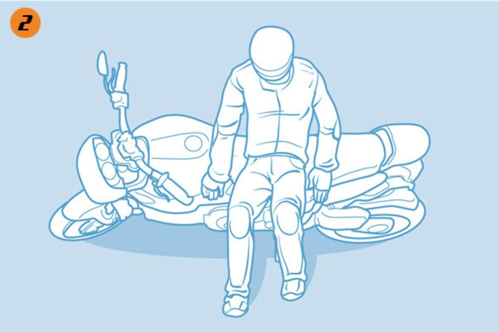 Как поднять мотоцикл