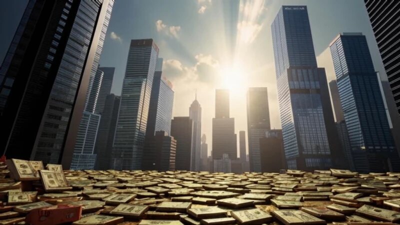     Город, инвестиции, будущее, деньги. Нейросеть