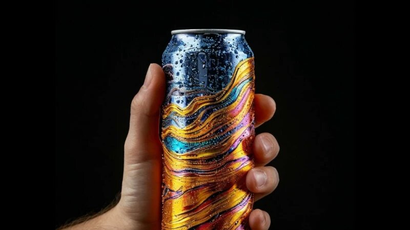     Жестяная банка. Энергетик. Энергетический напиток. Нейросети