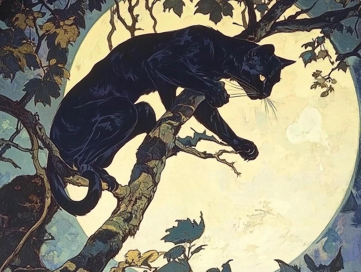 Кот Баюн, источник: Midjourney