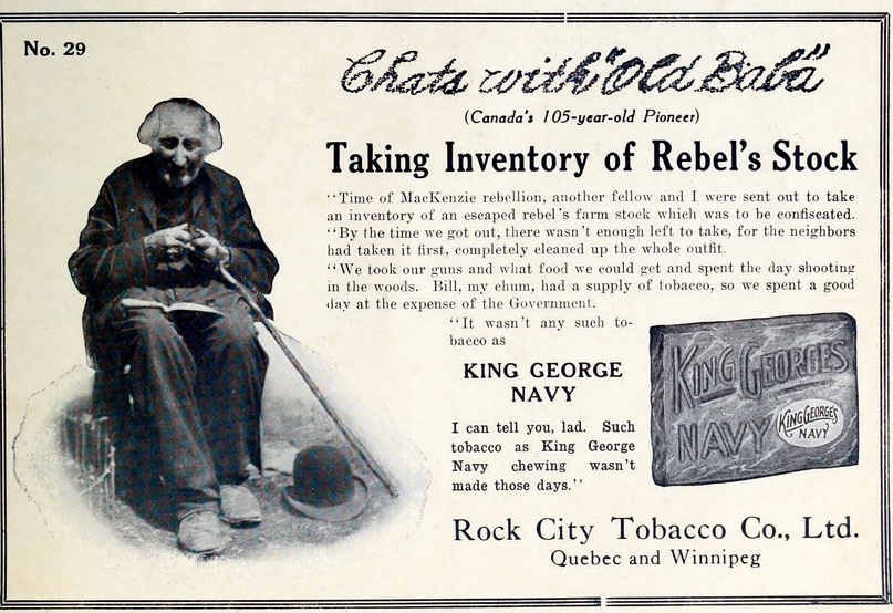 Реклама жевательного табака, 1915 г